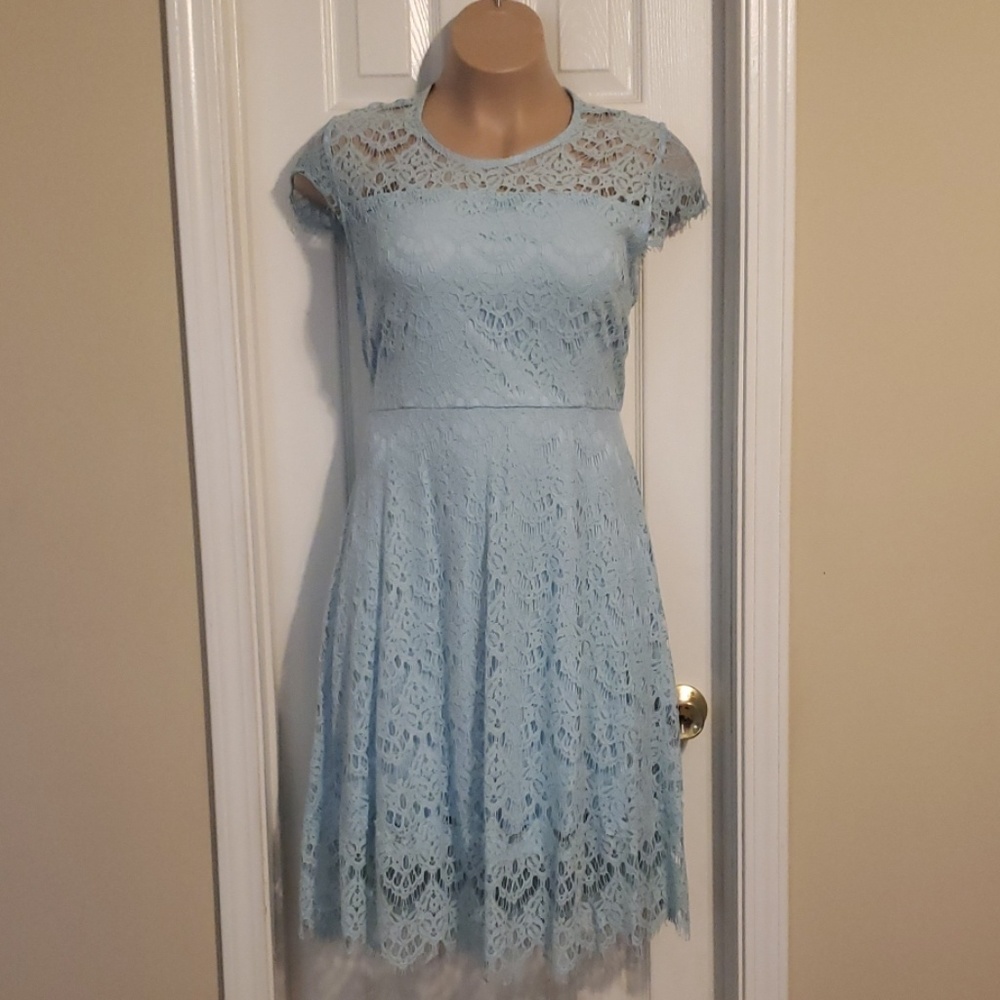 Baby blue.lace.dress new